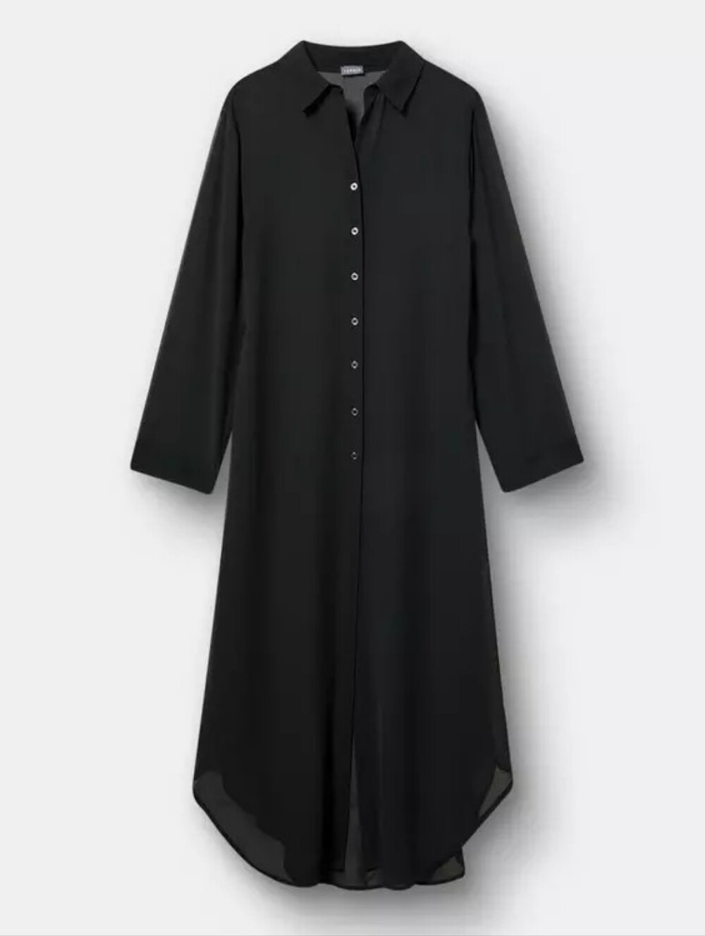 Torrid Black Button-Front Swim Coverup Kimono Dress